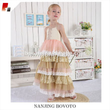 Pink ruffle latin dress for party girls